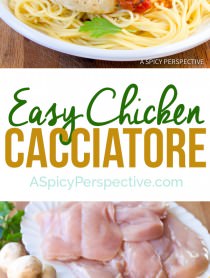 Fresh and Easy Chicken Cacciatore Recipe | ASpicyPerspective.com