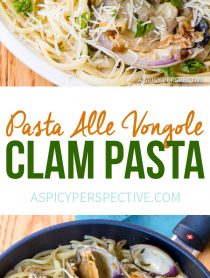 Classic Clam Pasta (Pasta Alle Vongole Recipe) | ASpicyPerspective.com