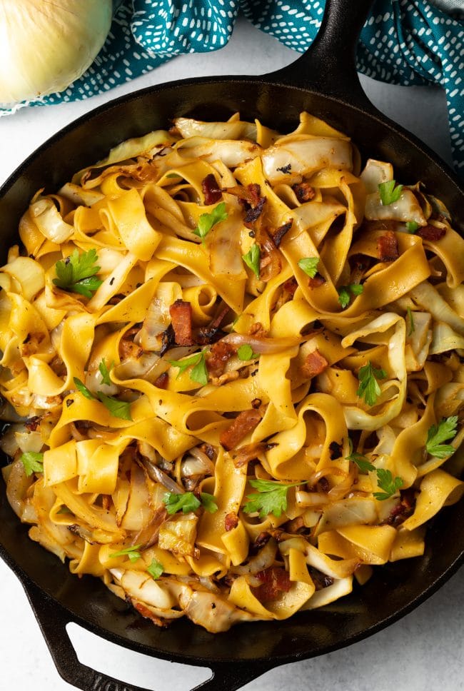 Haluski: Hungarian Cabbage and Noodles with Bacon!