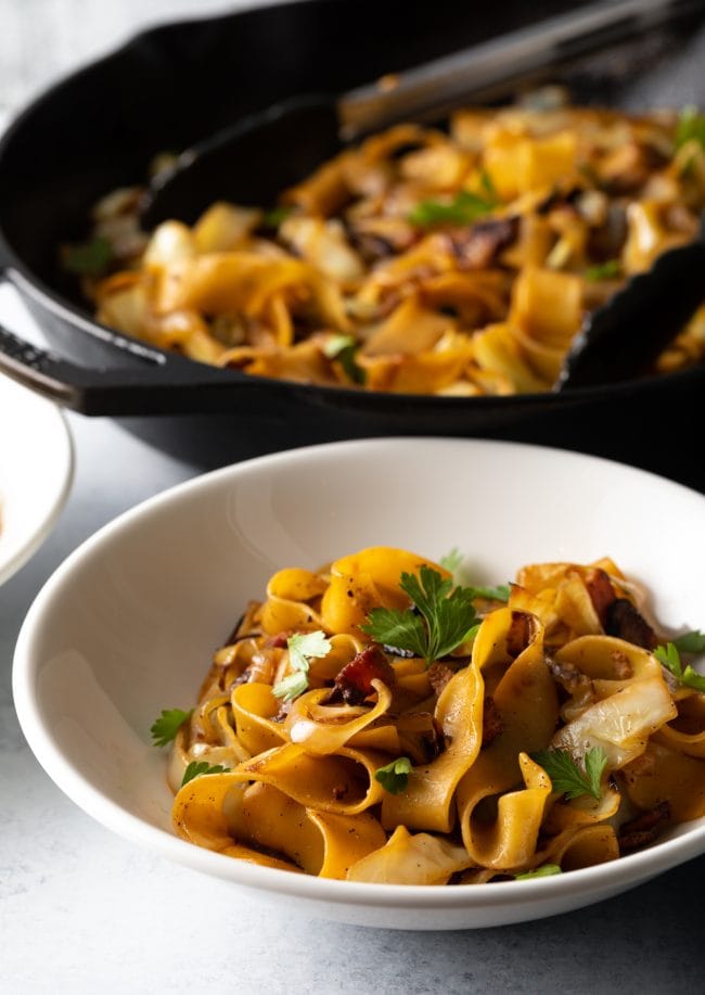 Hungarian Cabbage and Noodles with Bacon! 