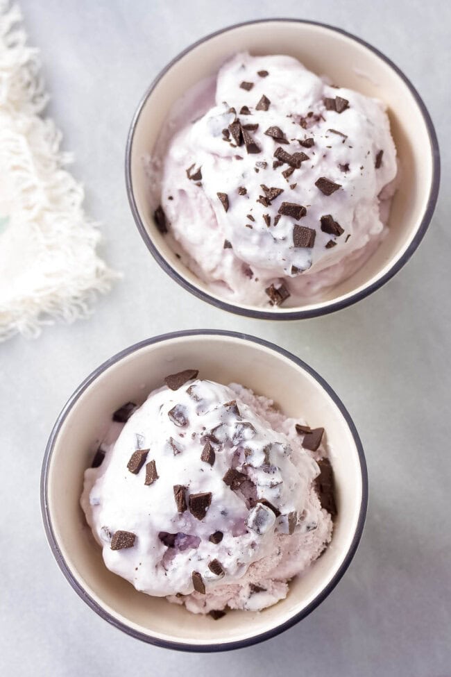 Dazzling Lavender Dark Chocolate Chip Ice Cream Recipe