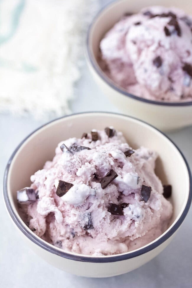 Lavender dark chocolate chip ice cream