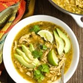 Paleo Chicken Chili Verde Recipe #ASpicyPerspective #whole30 #paleo #lowcarb