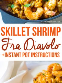 Spicy Skillet Shrimp Fra Diavolo Pasta Recipe (with Instant Pot instructions!)