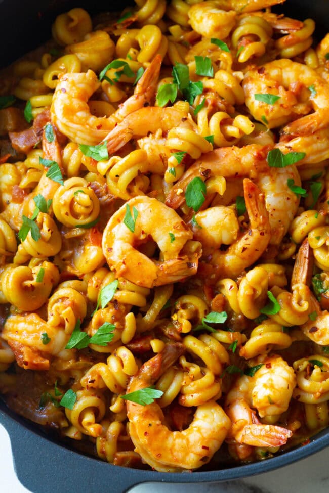 Skillet Shrimp Fra Diavolo Pasta Recipe (with Instant Pot instructions!)