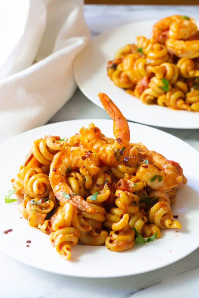 Best Skillet Shrimp Diavolo Pasta Recipe (with Instant Pot instructions!)