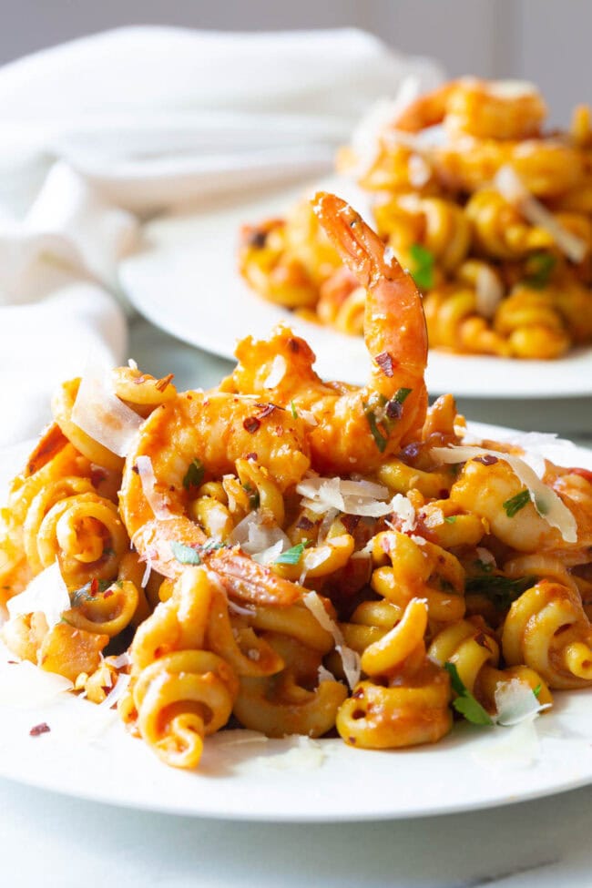 Skillet Shrimp Fra Diavolo Recipe - close up
